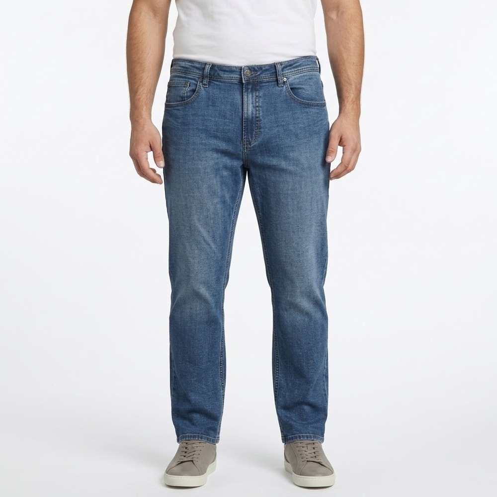 Buffalo Jeans Straight Jeans Mens 38x32‎ Blue Repreve Stretch Denim EUC